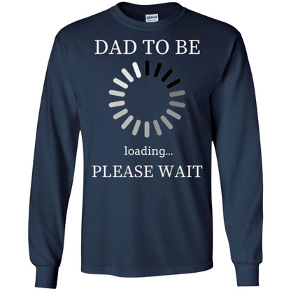 Funny Future Father T-shirt Dad Tobe Loading Please Wait Navy