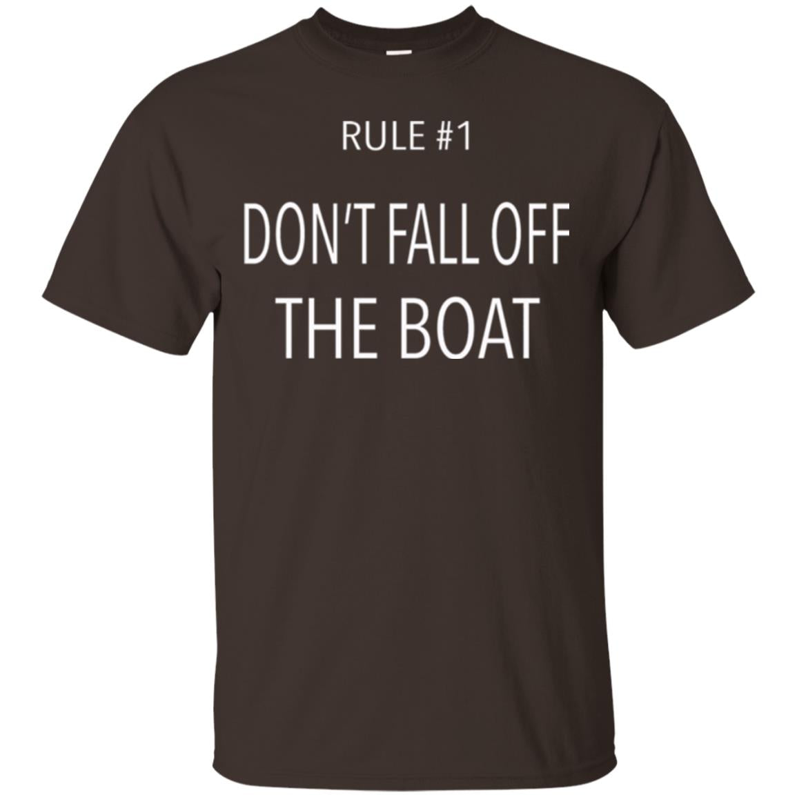 Cruise T-shirt Rule 1 Don_t Fall Off The Boat Dark Chocolate
