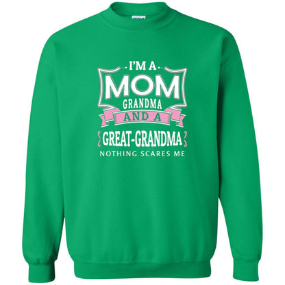 Nana T-shirt Nothing Scares Me I'm Mom Grandma Irish Green