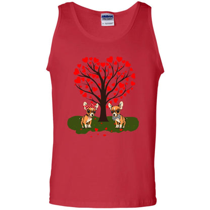Valentine Chihuahua Couple Heart Tree Shirt Red