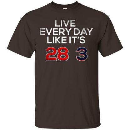 Patriotic Americans T-shirt Live Every Day Like It_s 28-3 Dark Chocolate