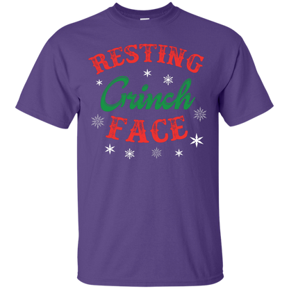 Christmas T-Shirt Resting Grinch Face Purple