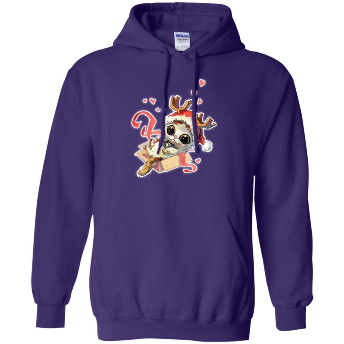 Cat Lover T-shirt Merry Christmas Purple
