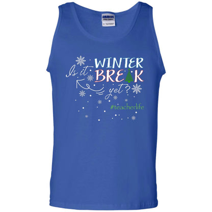 Is It Winter Break Yet X-mas Gift Shirt For Teacher Royal