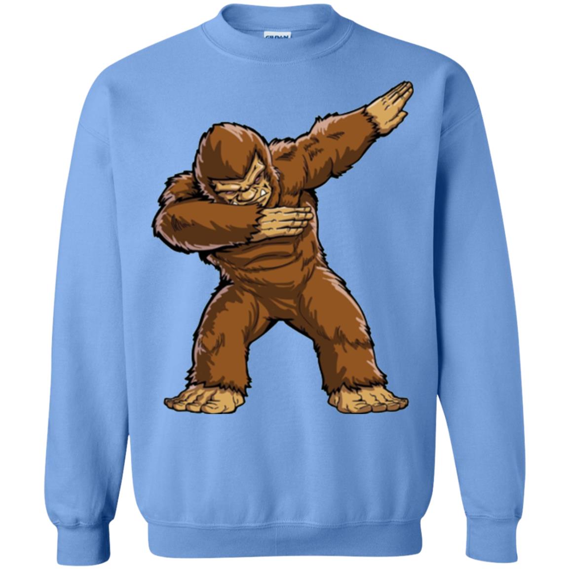 Monkey T-shirt Bigfoot Sasquatch Dabbing Carolina Blue