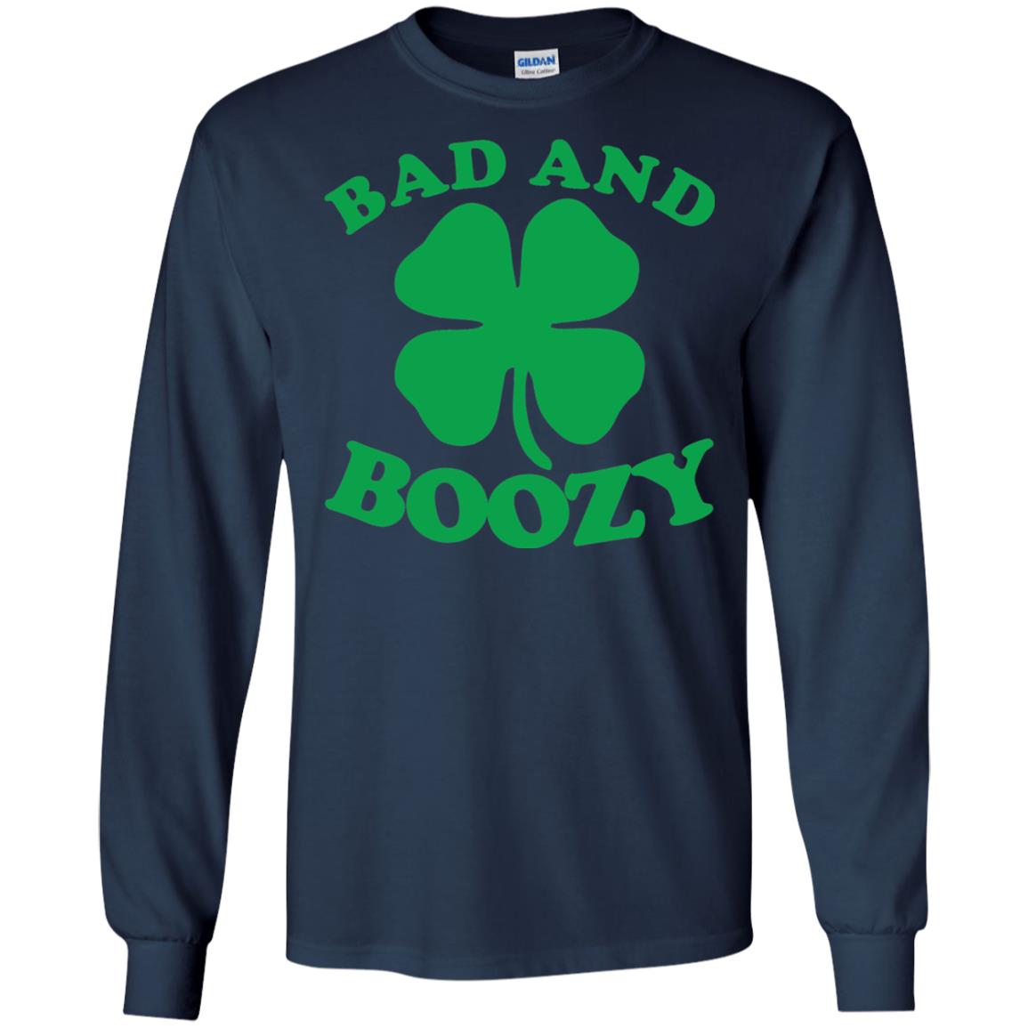 Bad And Boozy Saint Patricks Day T-shirt Navy