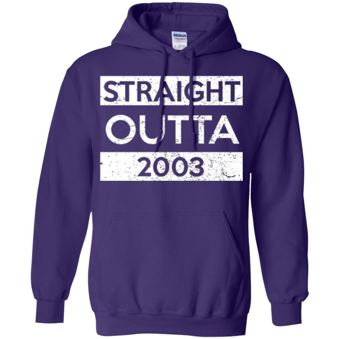 Brithday T-shirt Straight Outta 2003 Purple