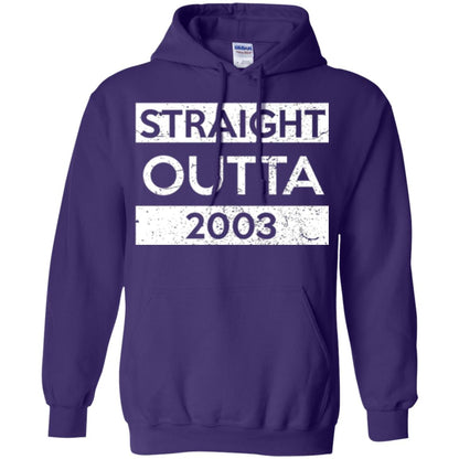 Brithday T-shirt Straight Outta 2003 Purple