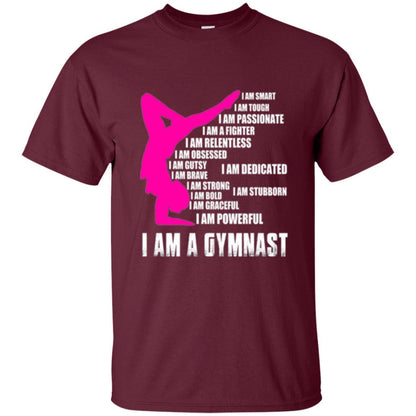 Gymnast T-shirt I Am A Gymnast Maroon