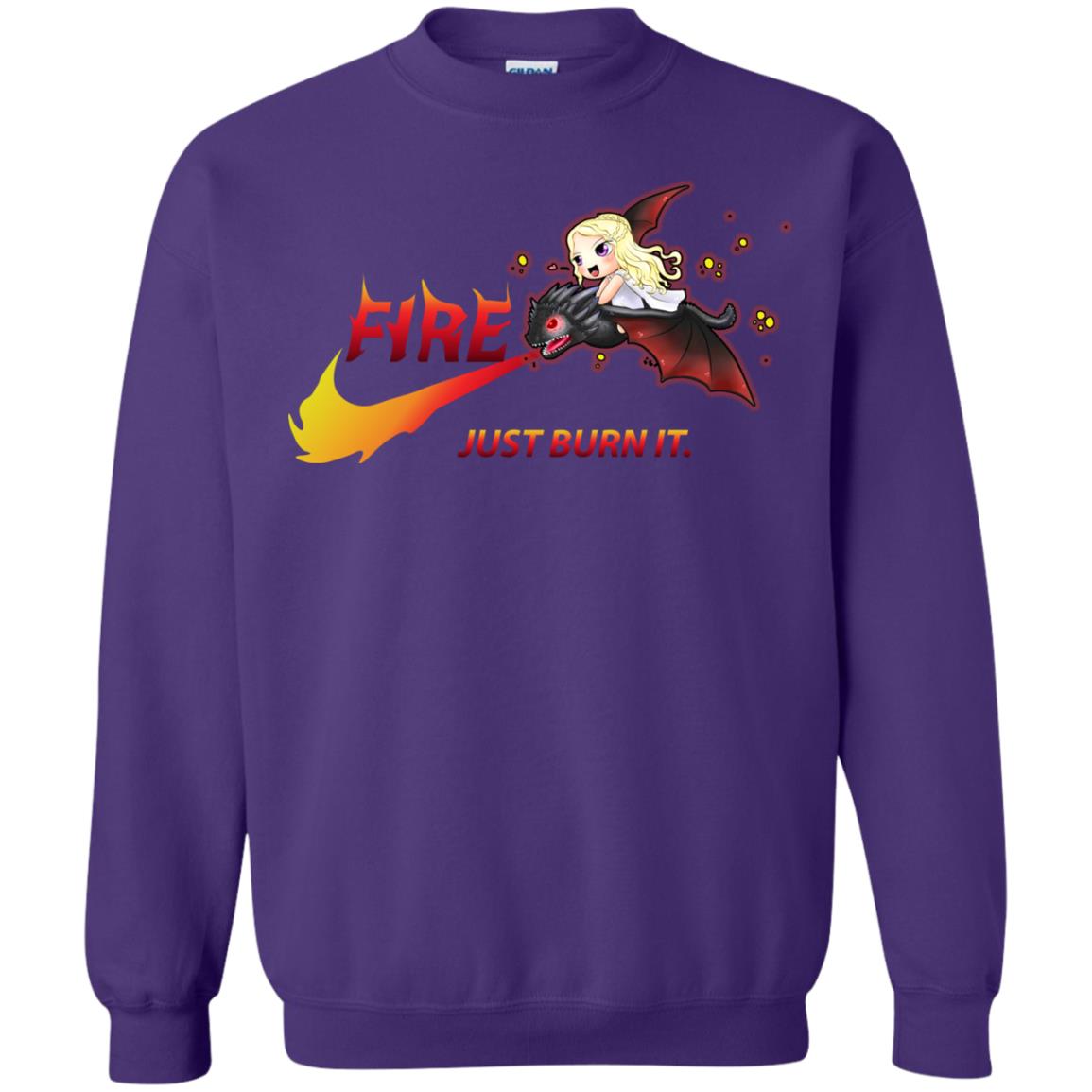 Fire Just Burn It Dany Drogon T-shirt Purple