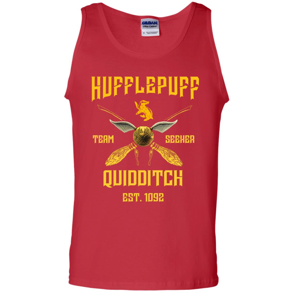 Hufflepuff Quidditch Team Seeker Est 1092 Harry Potter ShirtG220 Gildan 100% Cotton Tank Top