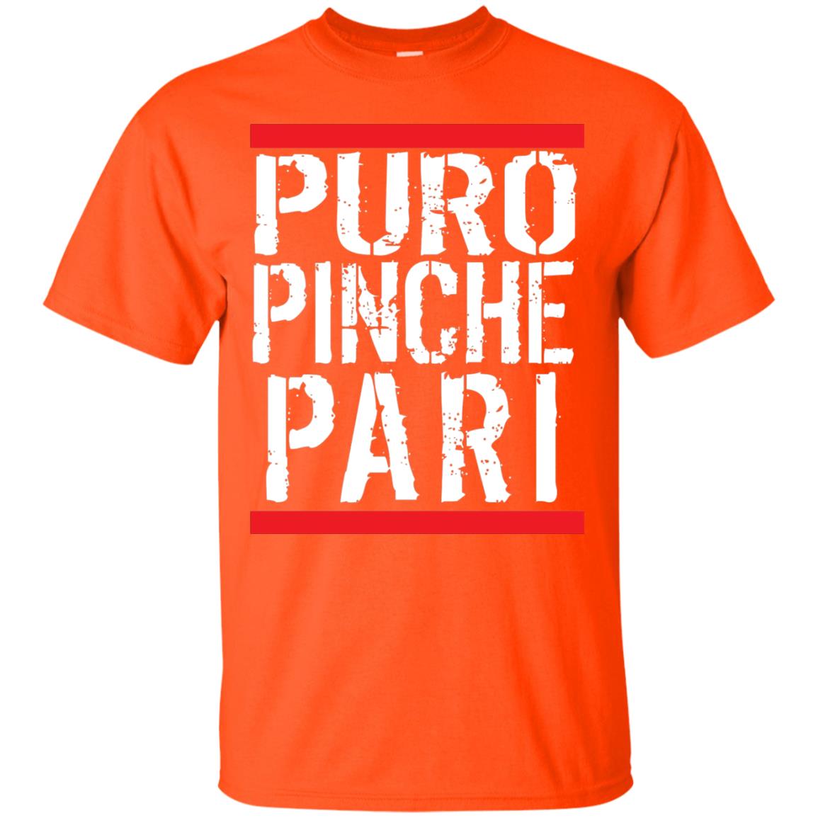 Puro Pinche Pari Party Funny Mexican T-shirt Orange