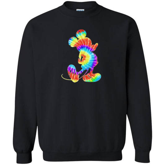 Cartoon T-shirt Tie-dye Mickey Mouse T-shirt Black