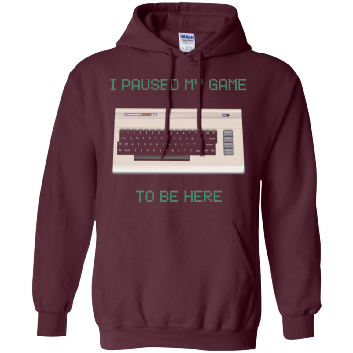 Retro Gamer T-shirt I Paused My Game To Be Here Maroon
