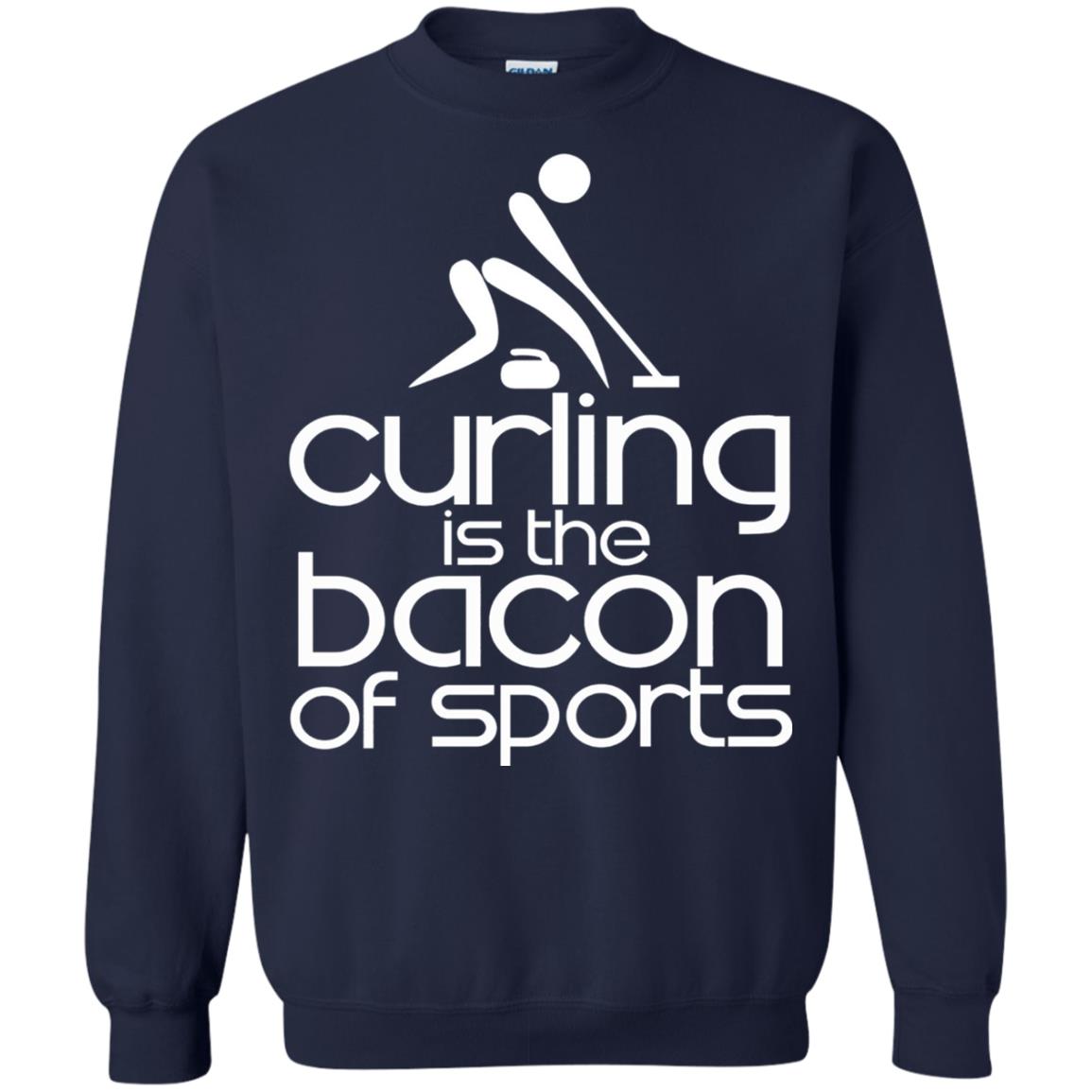 Funny Curling Is The Bacon Of Sports T-shirt Navy