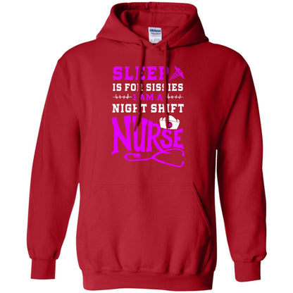 Sleep Is For Sissies I Am A Night Shift Nurse Nursing Shirt Red
