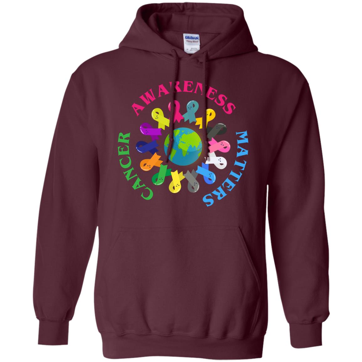 All Cancer Ribbons For All Cancer Awareness T-shirt Maroon
