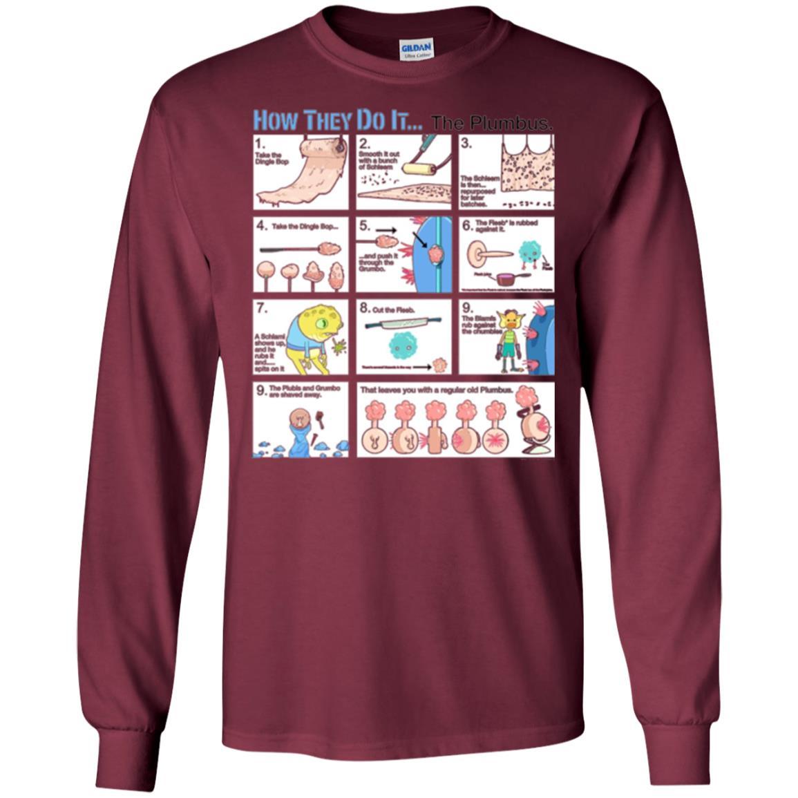 Film T-shirt How They Do Itthe Plumbus Maroon