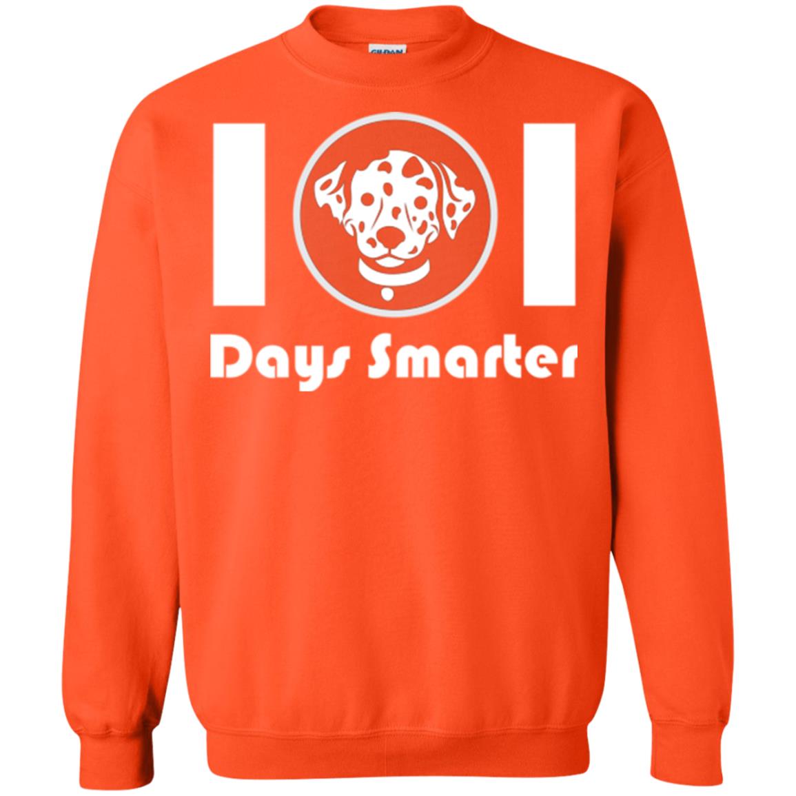 Dog Lovers T-shirt 101 Days Smarter Orange
