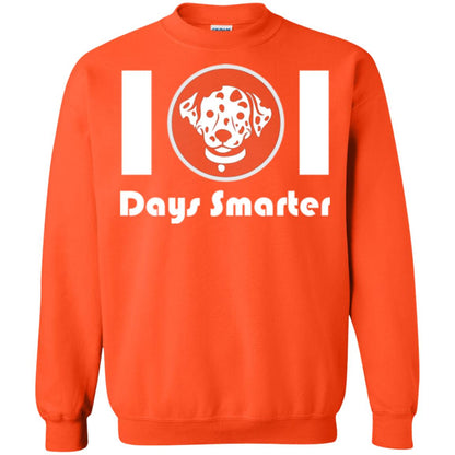 Dog Lovers T-shirt 101 Days Smarter Orange