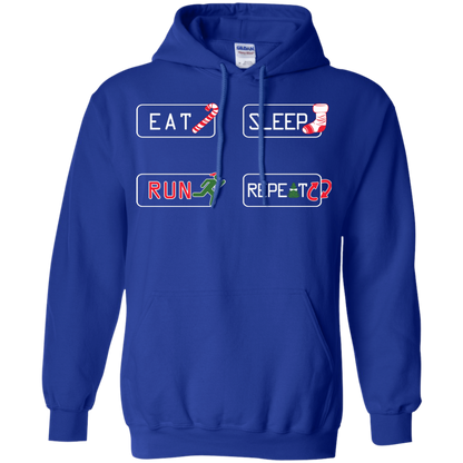 Christmas T-Shirt Eat Sleep Run Repeat Royal