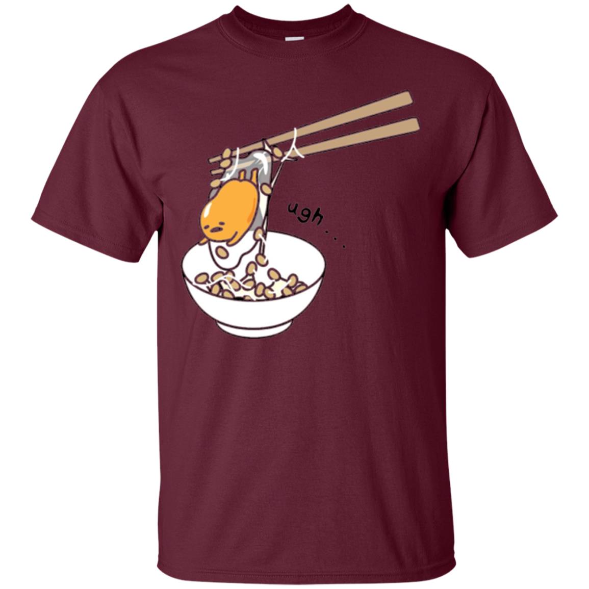 Gudetama Chopsticks T-shirt Maroon