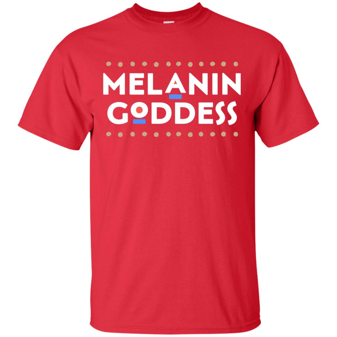 Melanin Goddess African T-shirt Black Girl Poppin_ Red
