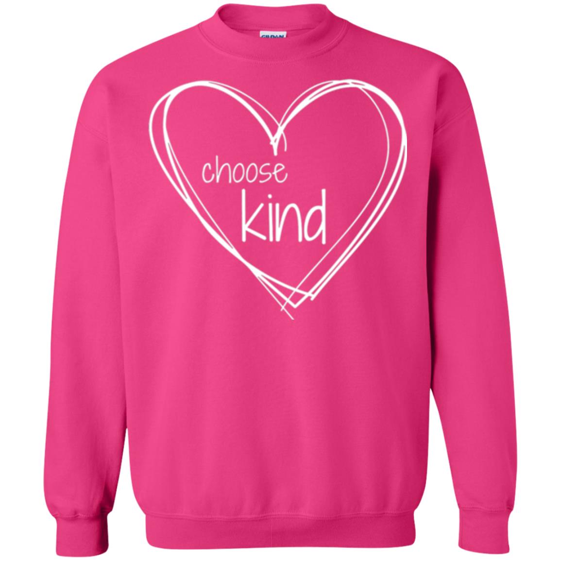 Anti-bullying T-shirt Choose Kind In White Heart Heliconia