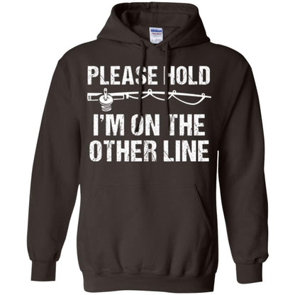 Fisherman T-shirt Please Hold I'm On The Other Line Dark Chocolate