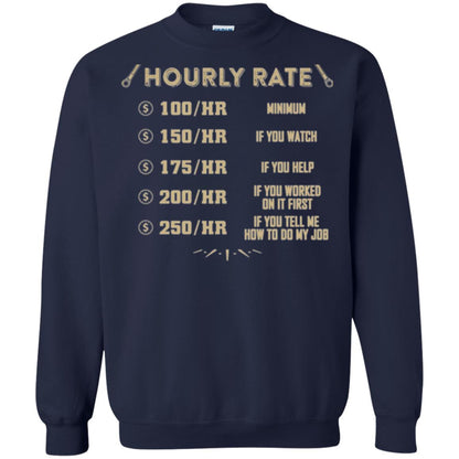Mechanic T-shirt Mechanic Hourly Rate Navy