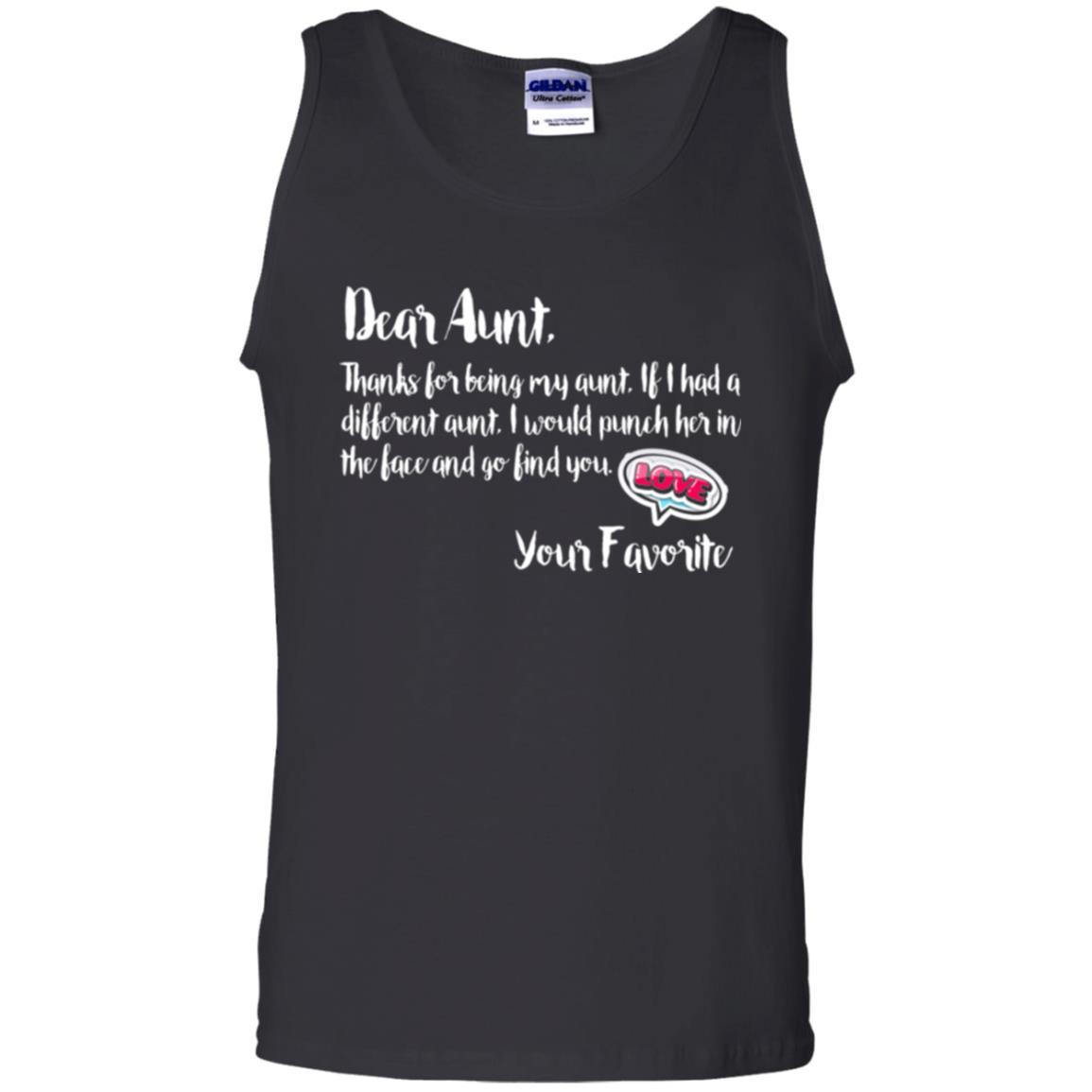 Family T-shirt Dear Aunt Thanks For Being My Aunt Black