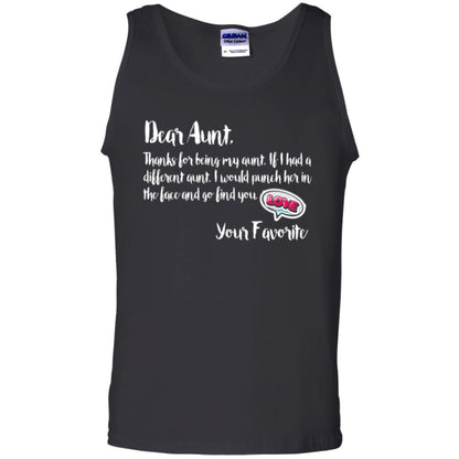 Family T-shirt Dear Aunt Thanks For Being My Aunt Black