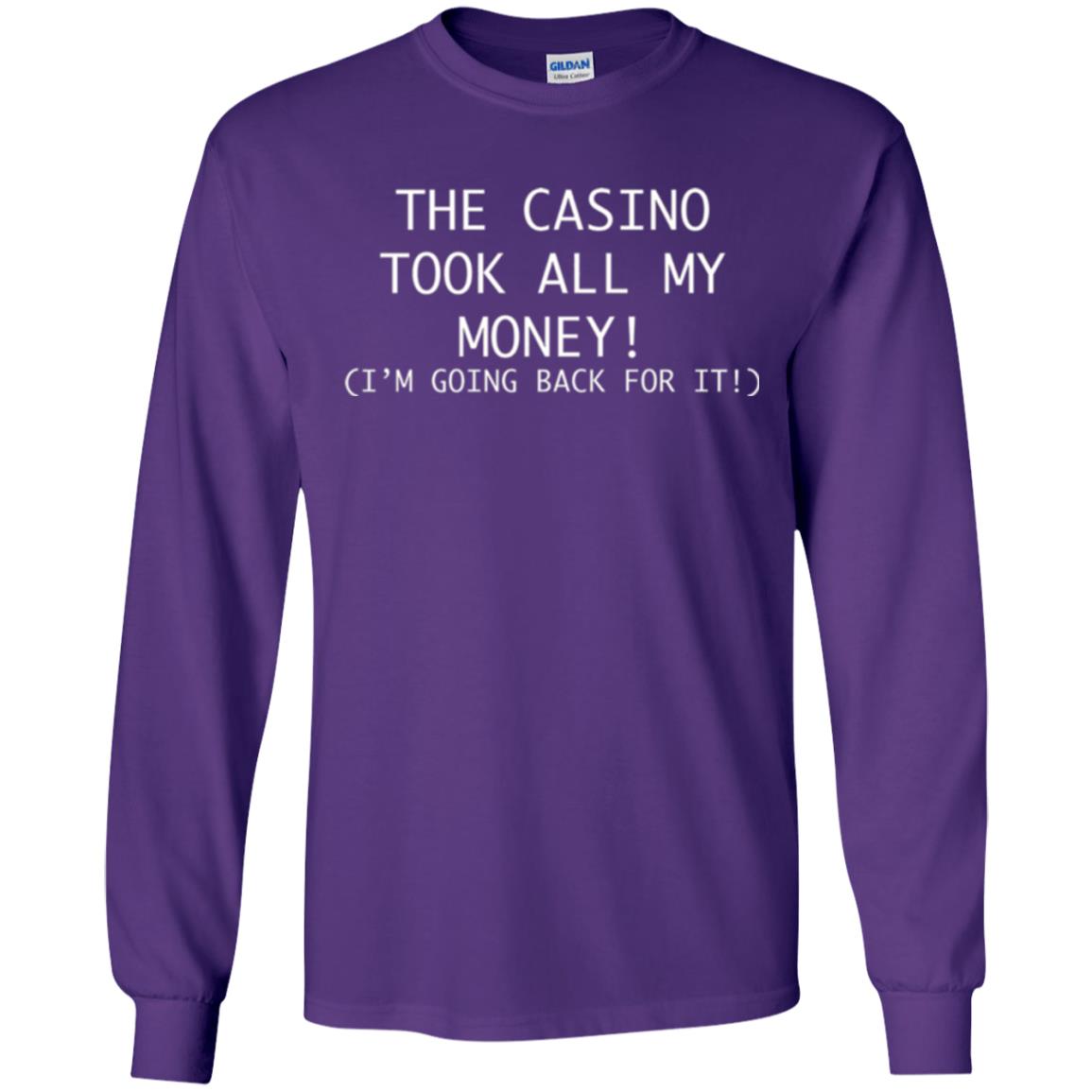 Gambler T-shirt The Casino Took All My Money Purple