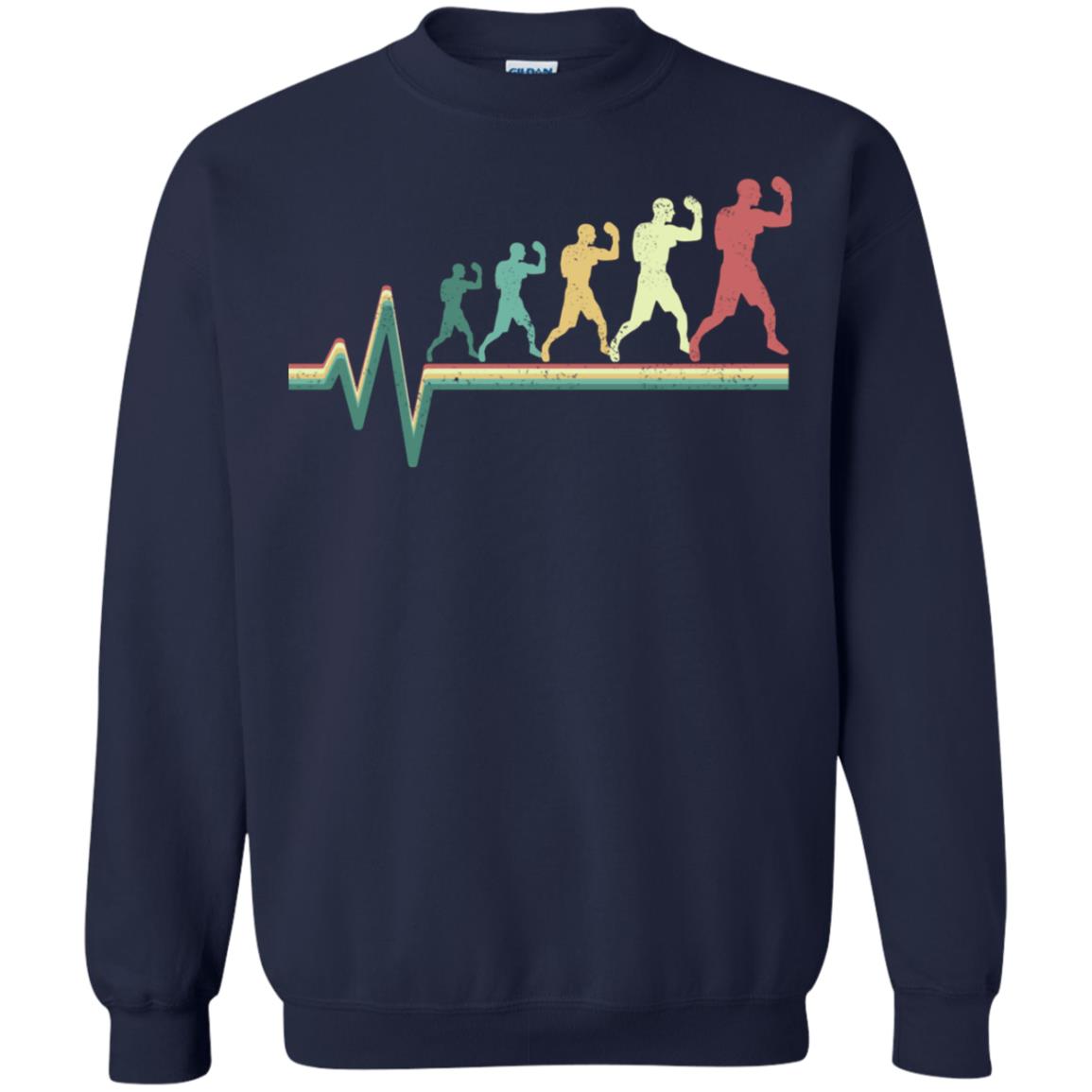 Boxing Heartbeat Boxer Gift Shirt Navy