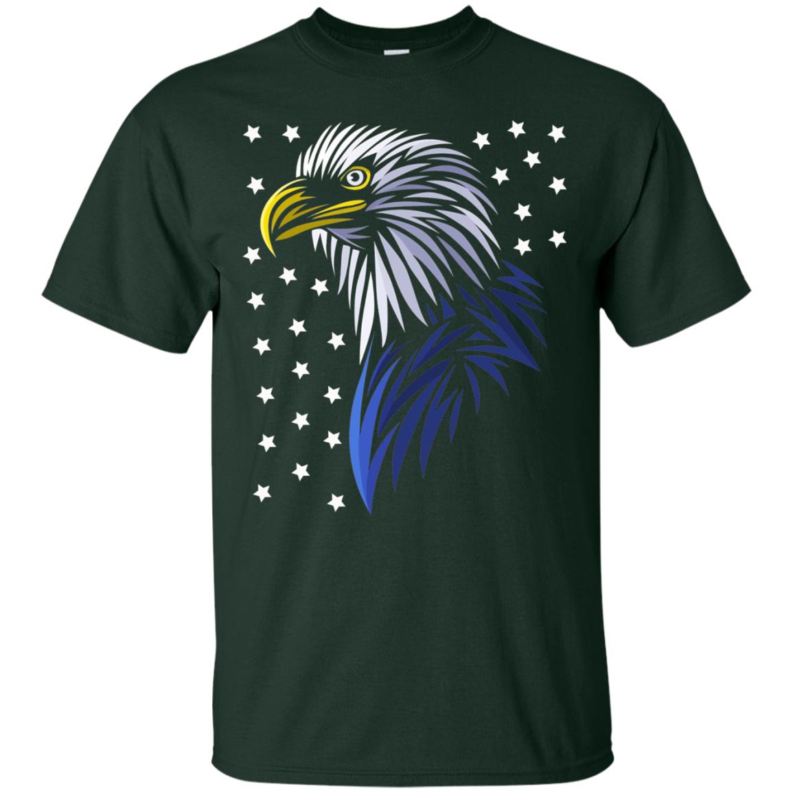 Usa Eagle Flag Stars T-shirt Tribal Style T-shirt Forest