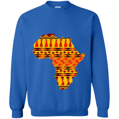 African Pride Ankara Tribal Pattern T-shirt Royal