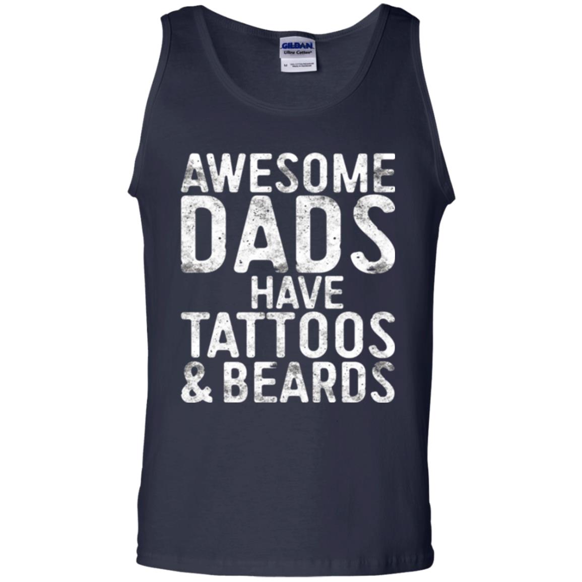 Daddy T-shirt Awesome Dads Have Tattoos And Beards Navy