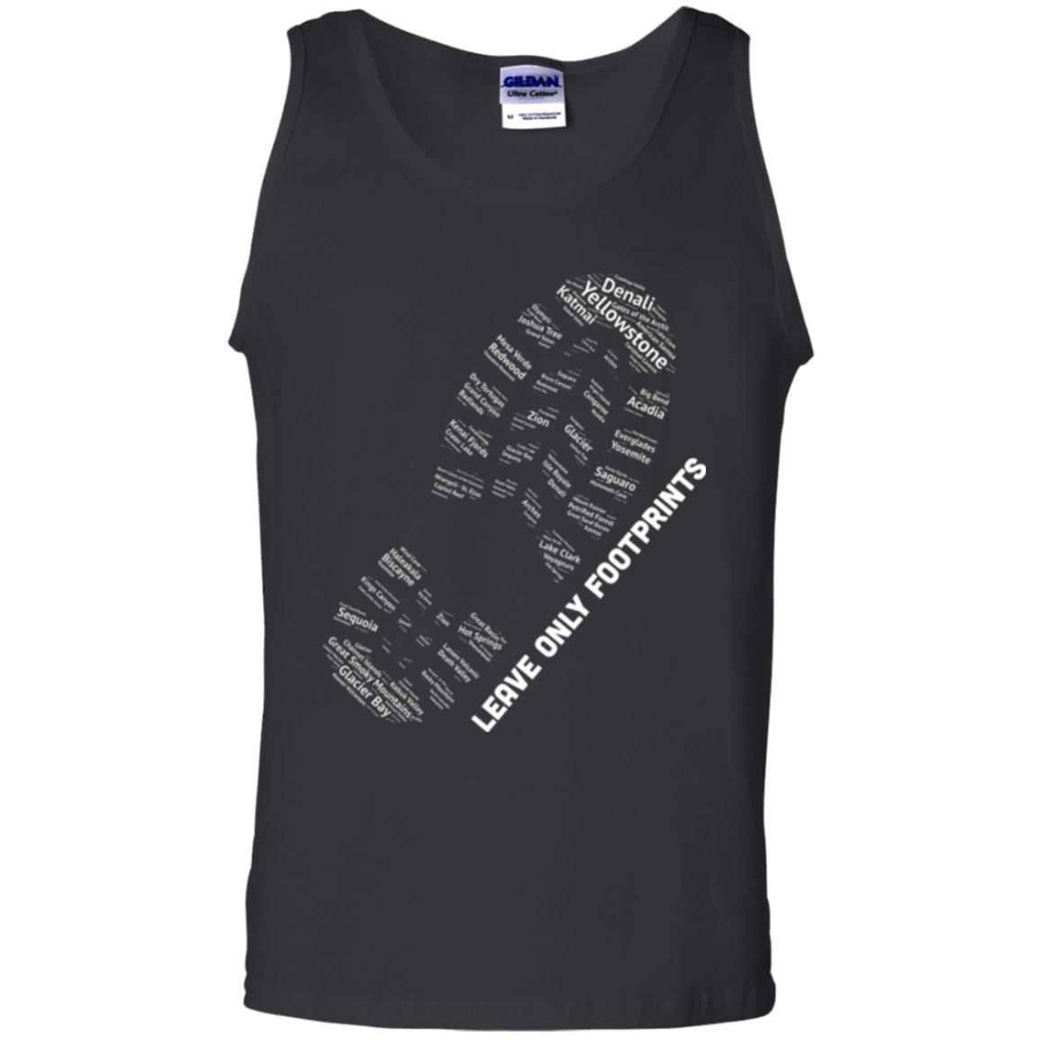 National Parks Boot Print Shirt Listing All T-shirt Black