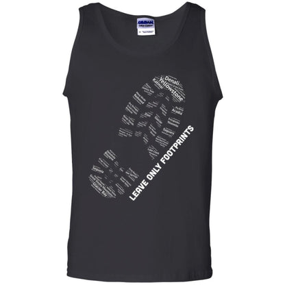 National Parks Boot Print Shirt Listing All T-shirt Black