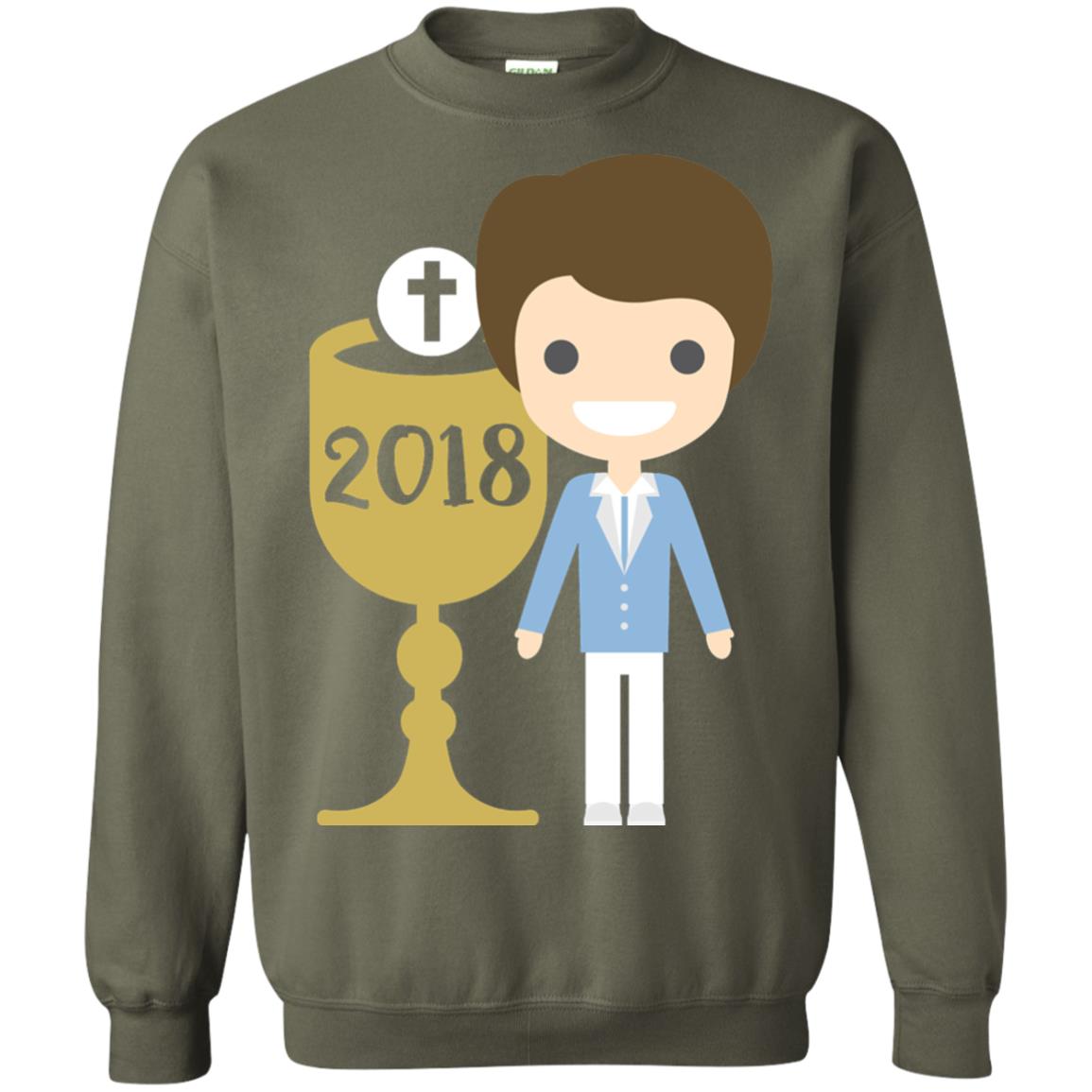 First Communion 2018 1st Holy Communion Shirt Military Green