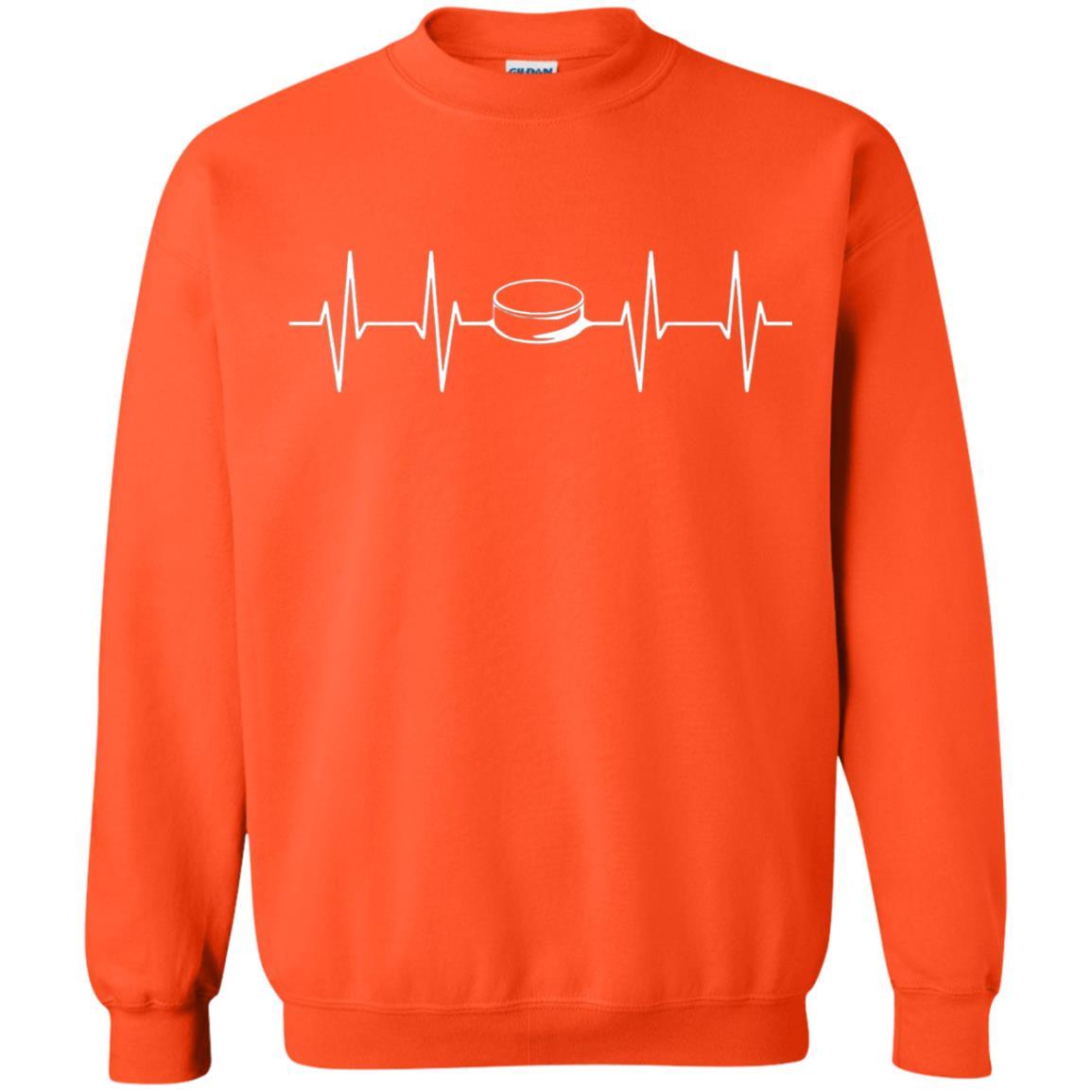Heartbeat Puck Hockey T-Shirt Orange