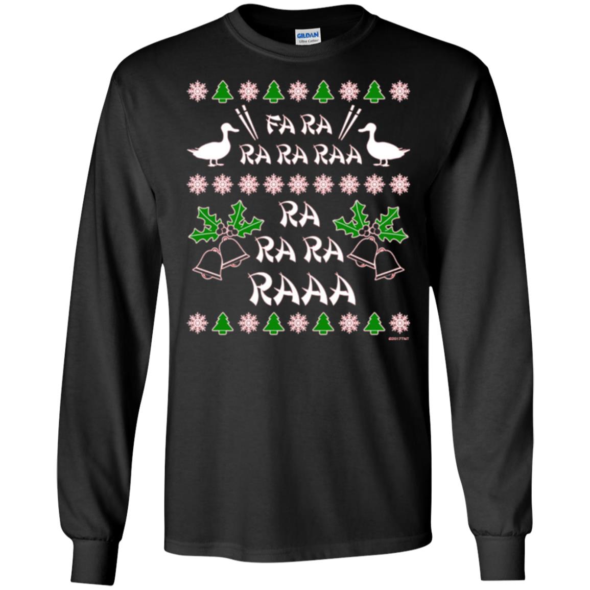 Christmas T-shirt Fa Ra Ra Chinese Duck Dinner Black