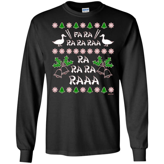 Christmas T-shirt Fa Ra Ra Chinese Duck Dinner Black