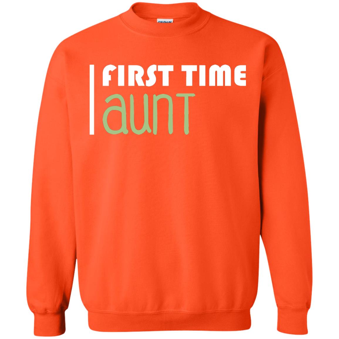 First Time Aunt New Auntie Shirt Orange