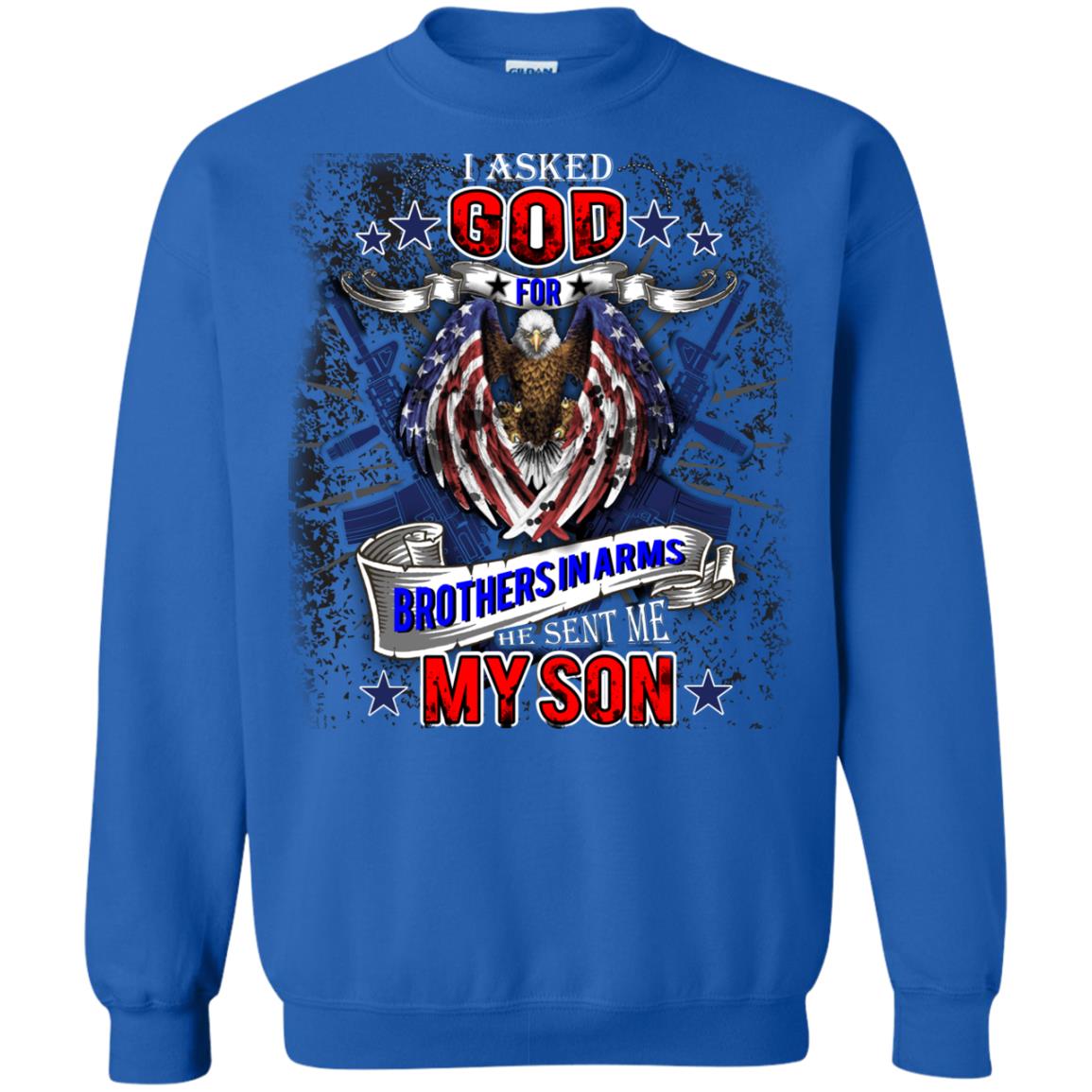 God Sent Me My Veteran Son Daddy T-shirt Royal