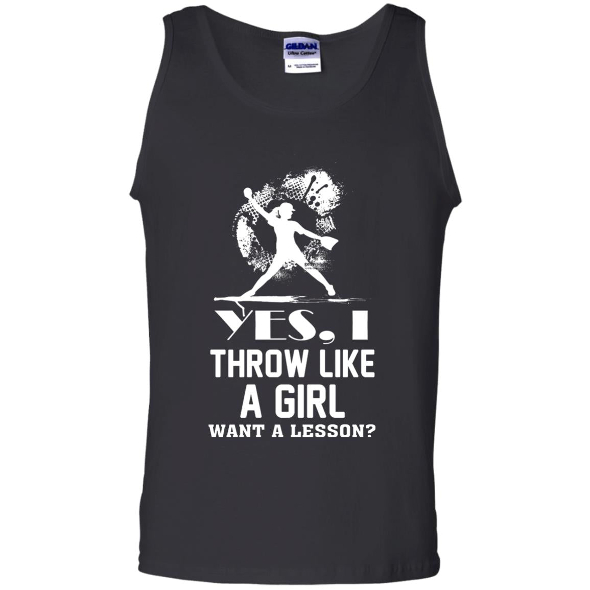Yes, I Throw Like A Girl Want A Lesson Basebal T-shirt Black