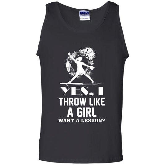 Yes, I Throw Like A Girl Want A Lesson Basebal T-shirt Black