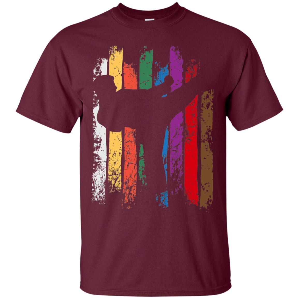 Karate Belt Colors Silhouette T-shirt Maroon