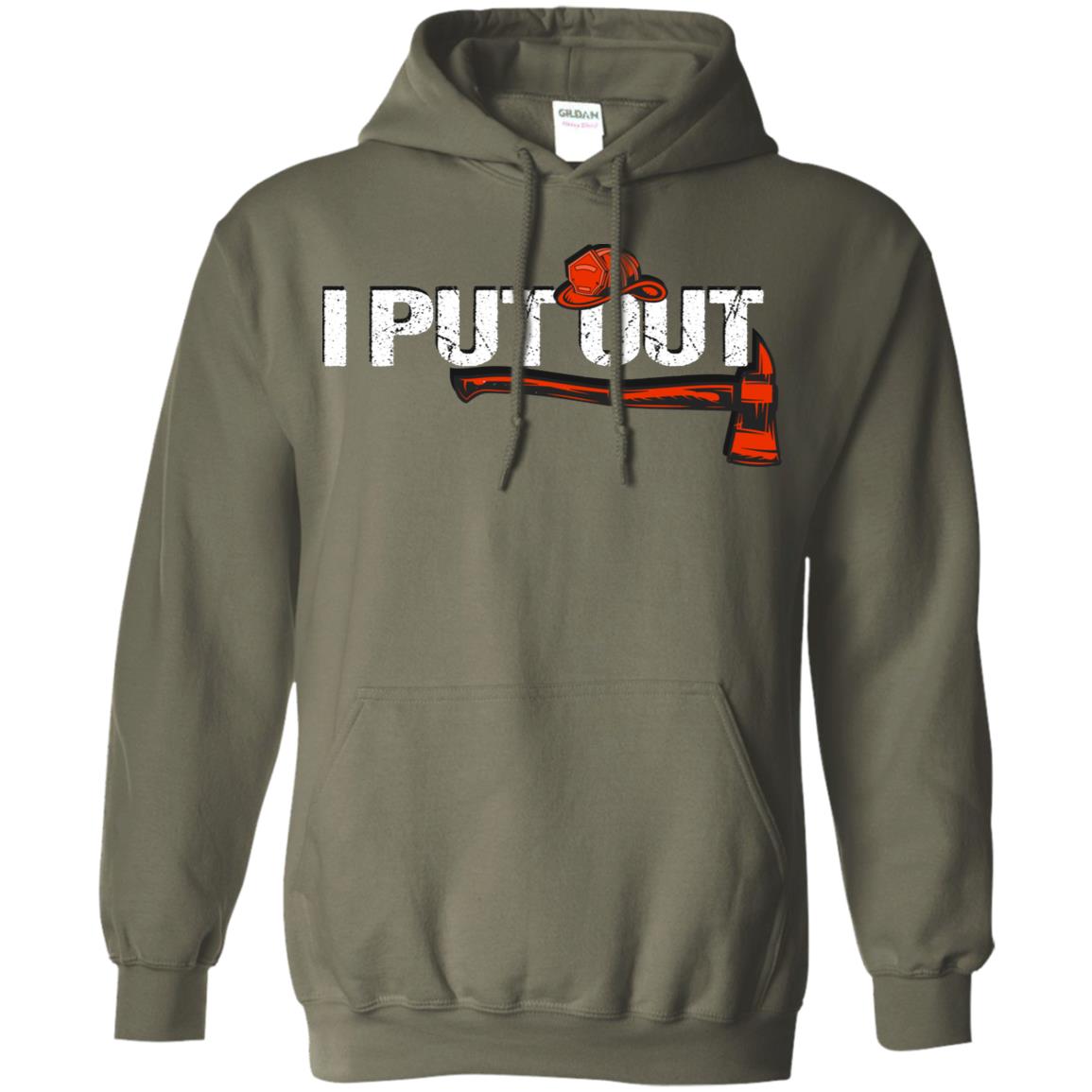 I Put Out Firefighter Gift Shirt For Mens Military Green