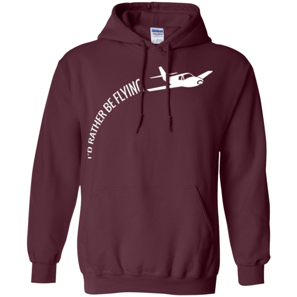 Airplane Pilot T-shirt I_d Rather Be Flying Maroon